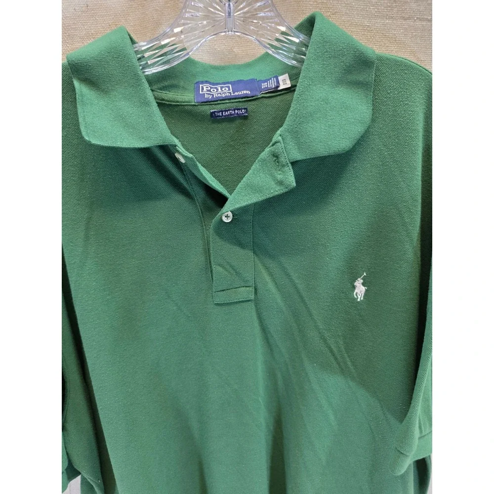 Polo Ralph Lauren Mens Earth Polo Shirt Green Recycled Pique 2XB Big & Tall